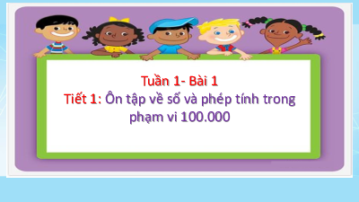Bài giảng điện tử môn Toán 4 | Tuần 1 - Bài 1 - Ôn tập về số và phép tính... (tiết 1) | Cánh diều