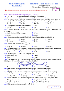 Đề học kỳ 2 Toán 10 năm 2022 – 2023 trường THPT Xuân Hòa – Vĩnh Phúc