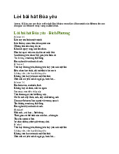 Lời bài hát Bùa yêu