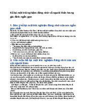 Kể lại một trải nghiệm đáng nhớ về người thân trong gia đình ngắn gọn - Ngữ văn 6
