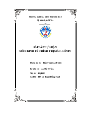 Bài tập tự luận môn Kinh tế chính trị Mác-Lênin| Đại học Kinh Tế Quốc Dân