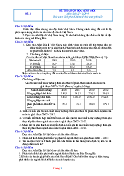 TOP 20 đề thi học sinh giỏi địa lí 9 (có lời giải)