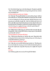 Đề cương ôn tập hết học phần môn Tư tưởng HCM | Đại học Văn Lang