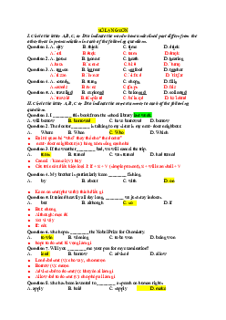 Đề thi tuyển sinh lớp 10 THPT năm học 2022-2023 môn Tiếng Anh (không chuyên) - Sở Giáo dục và Đào tạo Lạng Sơn có đáp án và giải thích chi tiết