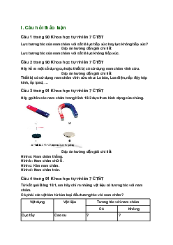 Giải SGK Khoa học tự nhiên 7 Bài 18: Nam châm| Chân trời sáng tạo