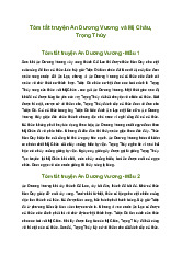 Văn mẫu lớp 10: Tóm tắt truyện An Dương Vương và Mị Châu, Trọng Thủy (11 Mẫu)