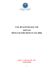Tài liệu học tập. Luật hôn nhân và gia đình