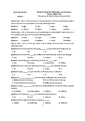 Đề chuẩn Tiếng Anh 2020 - Đề 1 (Mini test) Tiếng anh cơ bản | Đại học Lao động - Xã hội