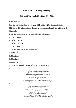 Soạn bài Tự đánh giá: Những điều bố yêu - Cánh Diều 6