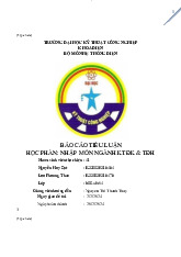 Tiểu luận - Nhập môn Kỹ thuật Điều khiển & Tự động hóa môn Kỹ thuật điện | Trường Đại Học Thái Nguyên