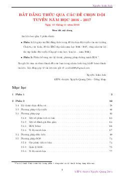 Bất đẳng thức trong các đề thi tuyển chọn học sinh giỏi – Nguyễn Tuấn Anh