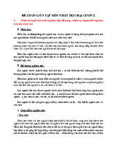 Đề cương Ôn tập Môn Nhân học đại cương | Đại học Sư Phạm Hà Nội