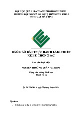 Lab 1 - Designing an 8-Bit Carry-Select Adder & FIFO System. Môn Thiết kế giao diện | Đại học Trường Đại học Công nghệ thông tin, Đại học Quốc gia Thành phố Hồ Chí Minh.