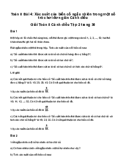 Giải Toán 8 Bài 4: Xác suất của biến cố ngẫu nhiên trong một số trò chơi đơn giản | Cánh diều