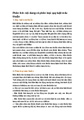 Phân tích nội dung và phân loại quy luật mâu thuẫn