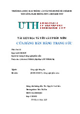 Đặc tả yêu cầu phần mềm Cửa hàng Trang sức - CN2302C. Môn Công nghệ phần mềm (CNPM) | Trường Đại học Giao thông Vận tải.