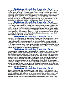 Viết đoạn văn nêu những điều em quan sát được trong bức ảnh giới thiệu một cảnh đẹp ở nước ta - Tập làm văn lớp 3 Cánh diều