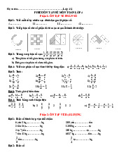 Phiếu Ôn Tập Hè Môn Toán Lớp 4