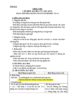 Bài 9: Lời kêu gọi toàn dân tập thể dục - Tiết 1+2 | Giáo án Tiếng Việt 3 | Kết nối tri thức