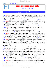 Bài tập tự luyện Dòng điện xoay chiều môn Vật lí 12