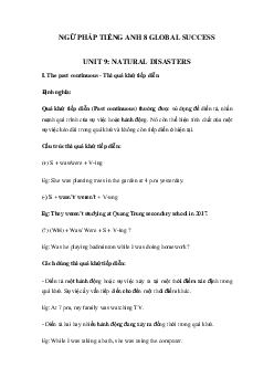 Ngữ pháp Unit 9 lớp 8 Natural disasters Global success