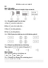 Đề kiểm tra môn Toán 4 tuần 20