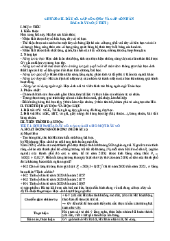 Bài 5: Dãy số - Giáo án Toán 11 Kết nối tri thức