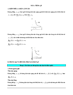 Các dạng bài tập trắc nghiệm VDC đường tiệm cận của đồ thị hàm số Toán 12