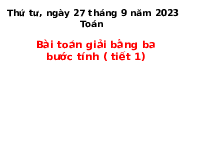 Giáo án điện tử Toán 4 Chân trời sáng tạo: Bài toán giải bằng ba bước tính