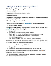 Chương 2: Sự vận chuyển vật chất trong cơ thể sống - Lý sinh