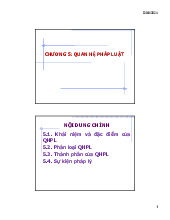 CHƯƠNG 5: QUAN HỆ PHÁP LUẬT | Bài giảng Pháp luật đại cương