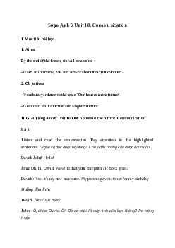 Giải Tiếng Anh 6 Unit 10: Communication | Global Success