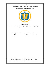 Tiểu luận môn Lập trình Windows | Trường Đại học Sư phạm Thành phố Hồ Chí Minh