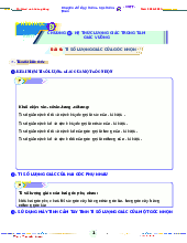 Tài liệu toán 9 chương  4 - Hệ thức lượng giác trong tam giác vuông