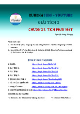 Đề cương môn giải tích 2- Trường Đại học bách khoa - Đại học đà nẵng.