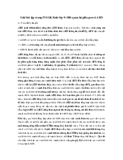 Giải bài tập trang 53 SGK Sinh lớp 9: Mối quan hệ giữa gen và ARN