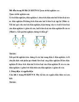 Giải Khoa học tự nhiên 8 bài 21: Dòng điện, nguồn điện | Kết nối tri thức