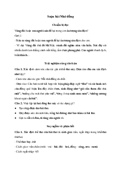 Soạn bài Nhớ đồng - Chân trời sáng tạo