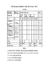 Đề thi học kỳ 1 môn Hoạt động trải nghiệm lớp 7 năm học 2024 - 2025 - Đề số 1 | Bộ sách Kết nối tri thức