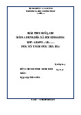 Mẫu bài thu hoạch cuối kì môn Chủ nghĩa xã hội khoa học | Trường Đại học Đồng Tháp