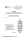 Hệ thống quản lý thương hiệu - Nhập môn hệ thống thông tin | Đại học Hoa Sen