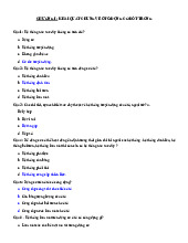 Bài tập trắc nghiệm và đáp án Môn Nguyên lý động cơ | Đại học Sư phạm Kỹ thuật Thành phố Hồ Chí Minh