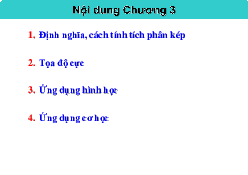 Bài giảng Chương 3: Tích phân kép - Giải tích 2 | Trường Đại học Công nghệ, Đại học Quốc gia Hà Nội