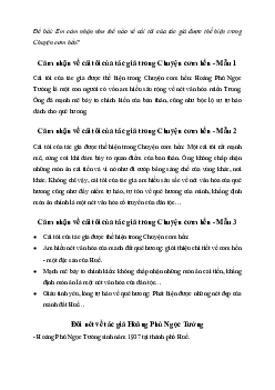 Em cảm nhận như thế nào về cái tôi của tác giả được thể hiện trong Chuyện cơm hến? | Văn mẫu 7 Kết nối tri thức