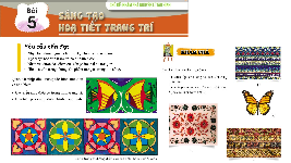 Giáo án điện tử Mĩ Thuật 6 Bài 5 Cánh diều: Sáng tạo họa tiết trang trí