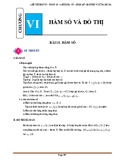 Chuyên đề hàm số, đồ thị và ứng dụng Toán 10 Kết Nối Tri Thức Với Cuộc Sống