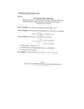 Đề thi kết thúc môn học môn Giải tích | Đại học Đồng Tháp
