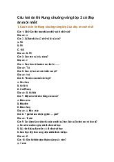 Câu hỏi ôn thi Rung chuông vàng lớp 2 có đáp án mới nhất