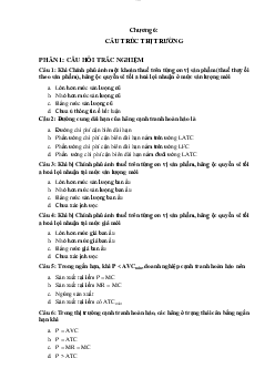 Bài tập chương 6: Cấu trúc thị trường môn Kinh tế vĩ mô | Đại học Công Đoàn