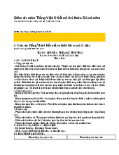 Giáo án môn Tiếng Việt 5 Kết nối tri thức Đủ cả năm